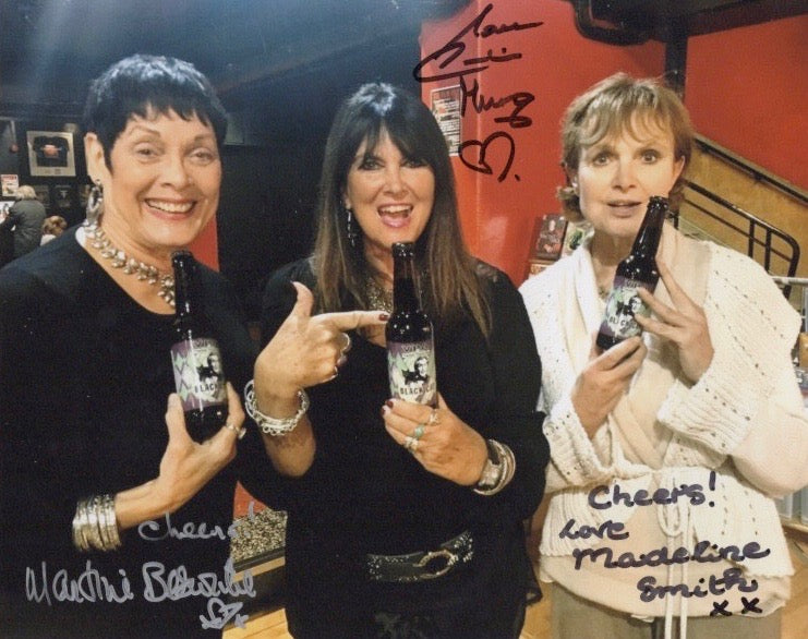 HAMMER HORROR LADIES WHO ARE ALSO BOND GIRLS IN PERSON SIGNED PHOTO BY ALL THREE LADIES