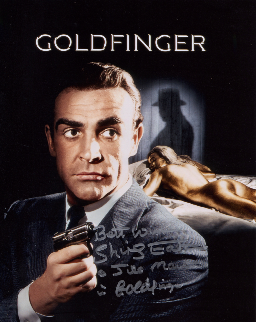 SHIRLEY EATON IN PERSON SIGNED PHOTO FROM THE1964 JAMES BOND FILM GOLDFINGER