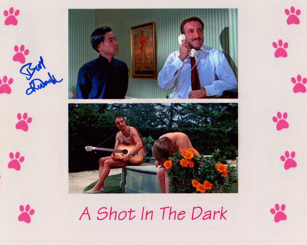 BURT KWOUK IN PERSON SIGNED PHOTO FROM A SHOT IN THE DARK