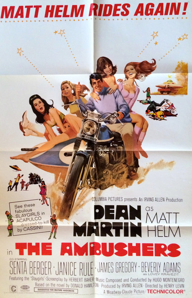 DEAN MARTIN AS MATT HELM IN THE AMBUSHERS ORIGINAL MOVIE POSTER