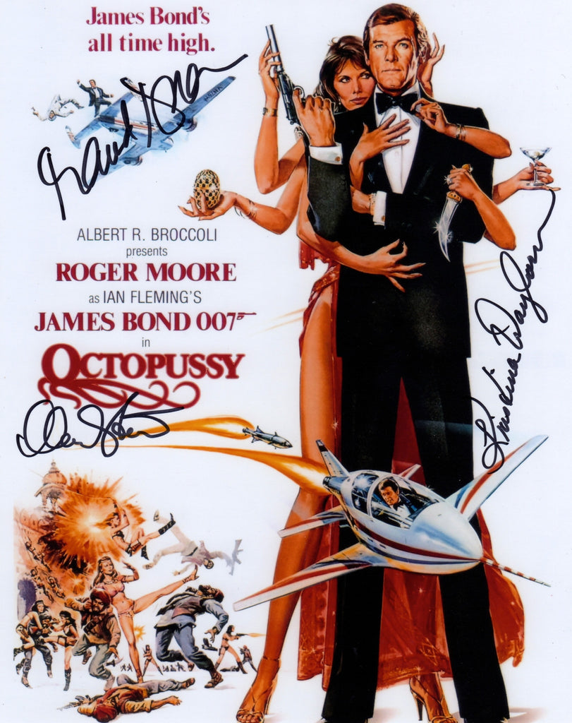 JAMES BOND GIRLS IN PERSON SIGNED PHOTO MAUD ADAMS , KRISTINA WAYBORN , MARY STAVIN