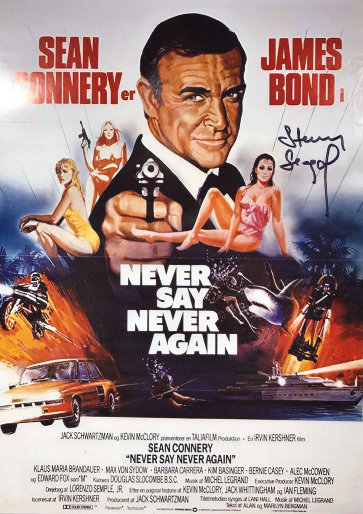 STEVEN SEGAL SIGNED PHOTO FROM THE JAMES BOND FILM NEVER SAY NEVER