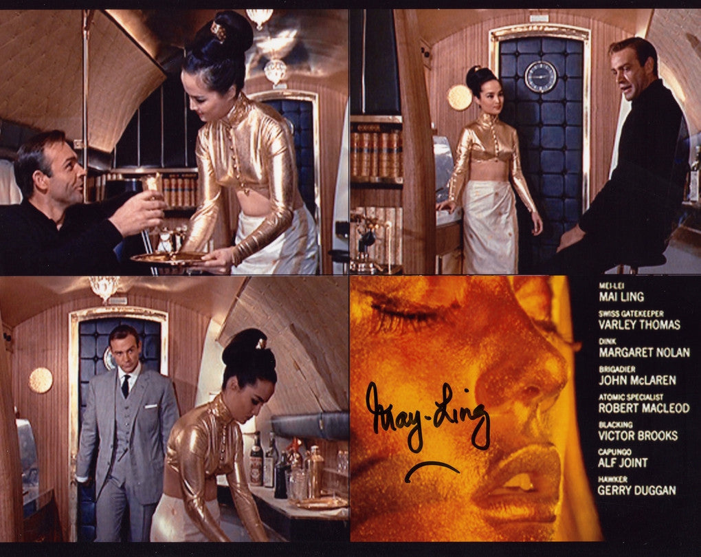 JAMES BOND GIRL MAI LING FROM THE JAMES BOND FILM GOLDFINGER IN PERSON SIGNED PHOTO