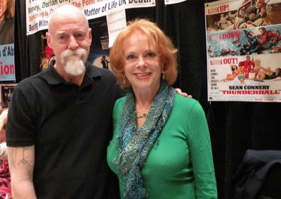 MARTINE BESWICK AND LUCIANA PALUZZI IN PERSON SIGNED PHOTO FROM JAMES BOND'S THUNDERBALL