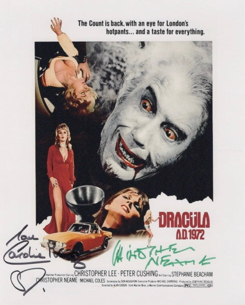 CAROLINE MUNRO & CHRISTOPHER NEAME SIGNED PHOTO FROM DRACULA A.D. 1972