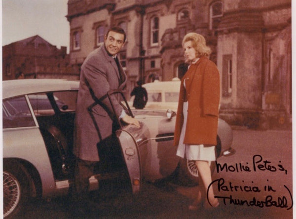 MOLLIE PETERS IN PERSON SIGNED PHOTO FROM THE 1965 JAMES BOND FILM THUNDERBALL