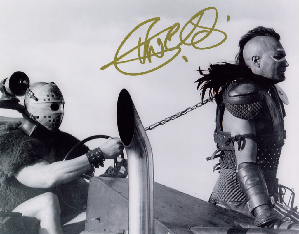 VERNON WELLS AS WEZ SIGNED IN PERSON PHOTO FROM THE ROAD WARRIOR