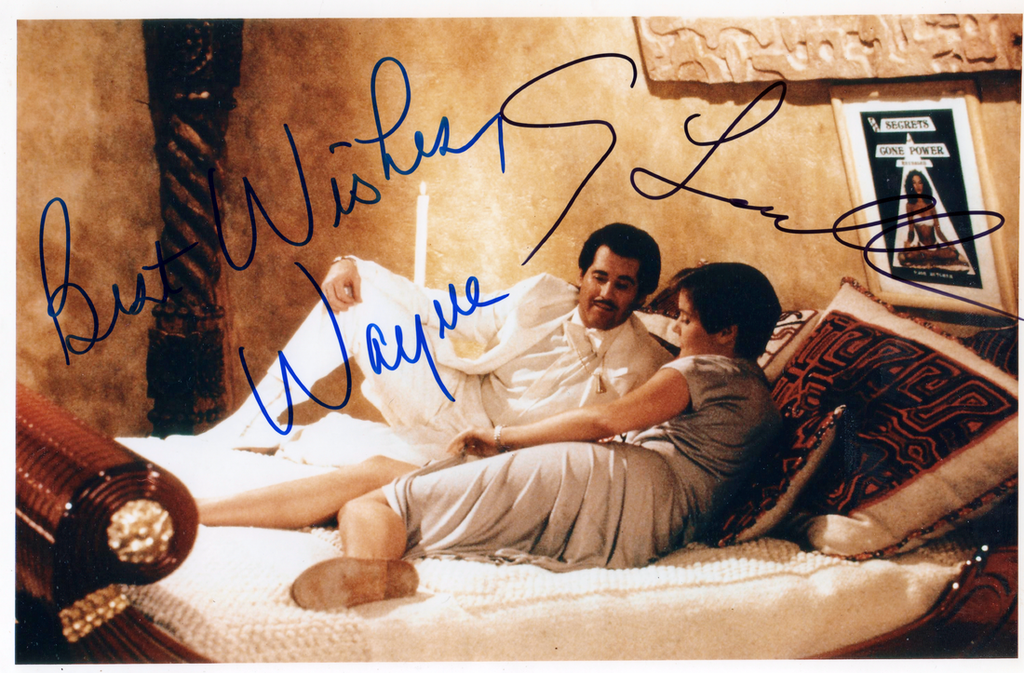 WAYNE NEWTON & PAM BOUVIER IN PERSON SIGNED PHOTO FROM JAMES BONDS LICENCE TO KILL