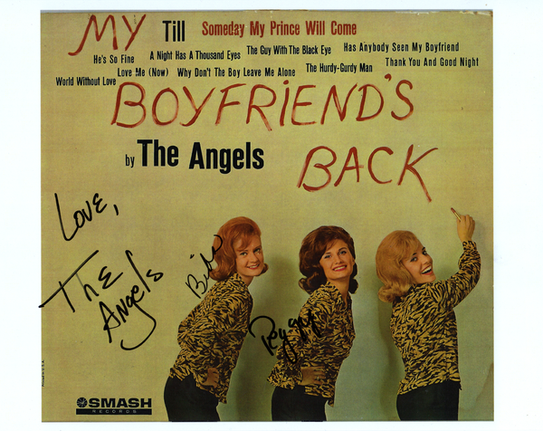 THE ANGELS / MY BOYFRIENDS BACK IN PERSON SIGNED 8 1/2 X 11 PHOTO BIBS AND PEGGY