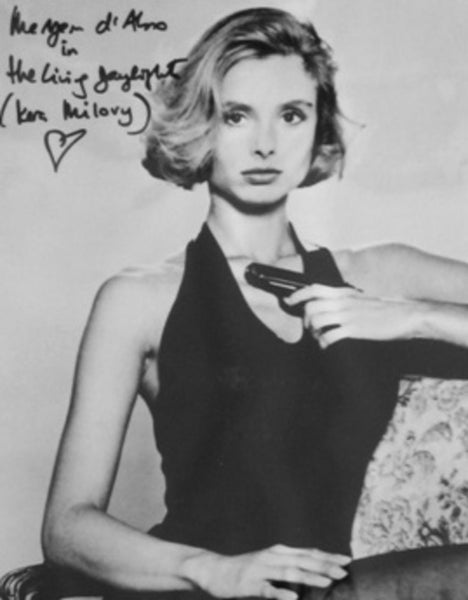 MARYAM D' ABO BOND GIRL THE LIVING DAYLIGHTS IN PERSON SIGNED 11 X 14 PHOTO