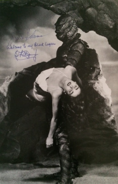 JULIE ADAMS & BEN CHAPMAN IN PERSON SIGNED PHOTO FROM CREATURE FROM THE BLACK LAGOON